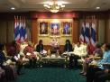 입법의회의장(NLA), 입법의회의 방문객으로 태국을 공식적으로 방문한 부탄 국회의장을 응대함